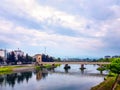 The view of YeÃÅ¸ilÃÂ±rmak river in Ãâ¡arÃÅ¸amba district of Samsun city. Royalty Free Stock Photo